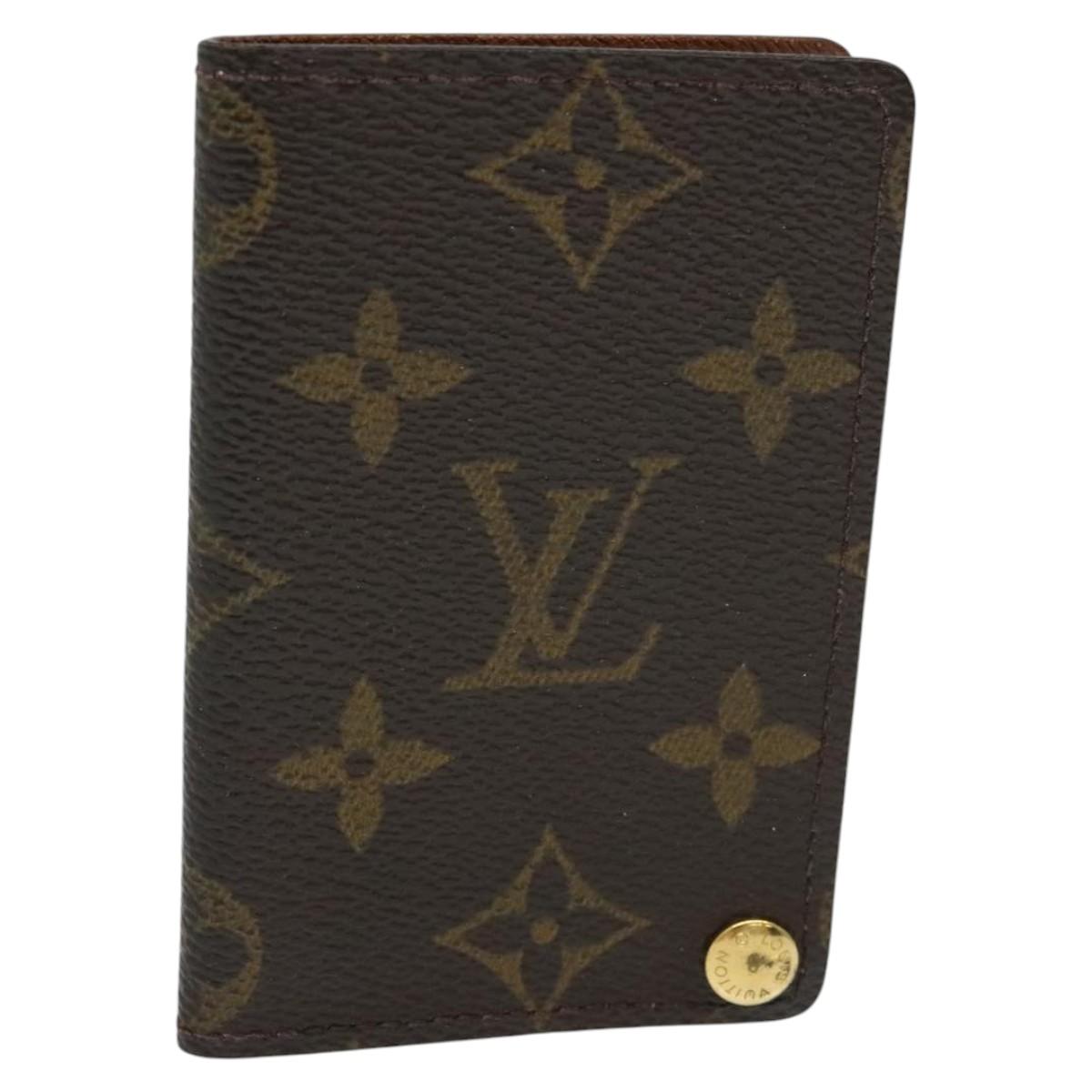 LOUIS VUITTON Monogram Porte Cartes Credit Pression Case M60937 LV Auth ar13218