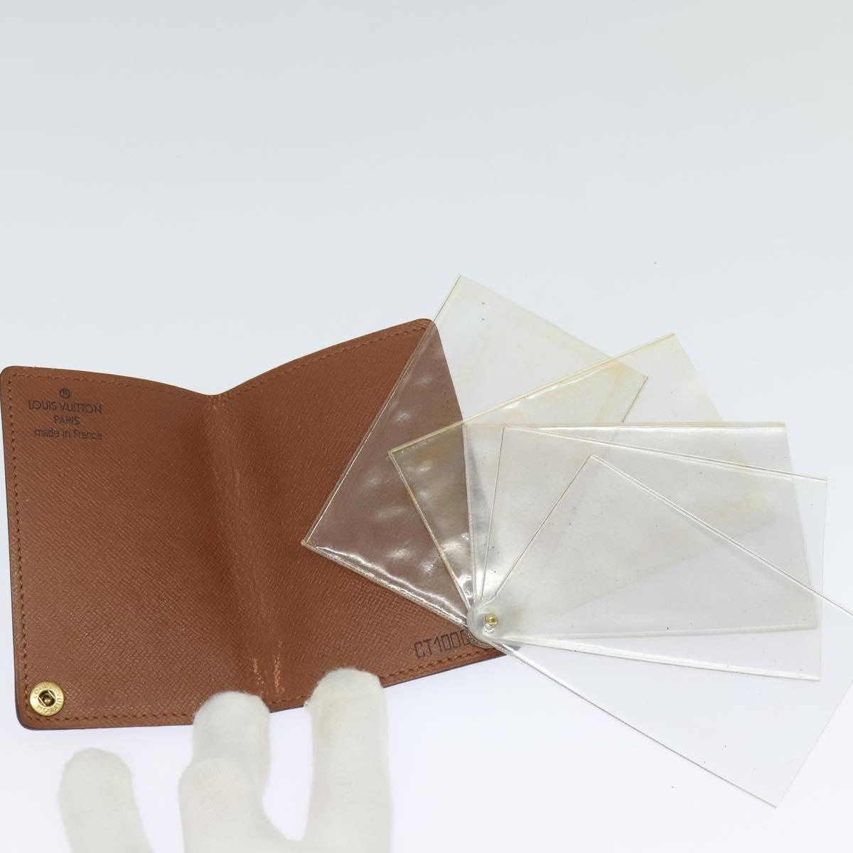 LOUIS VUITTON Monogram Porte Cartes Credit Pression Case M60937 LV Auth ar13218