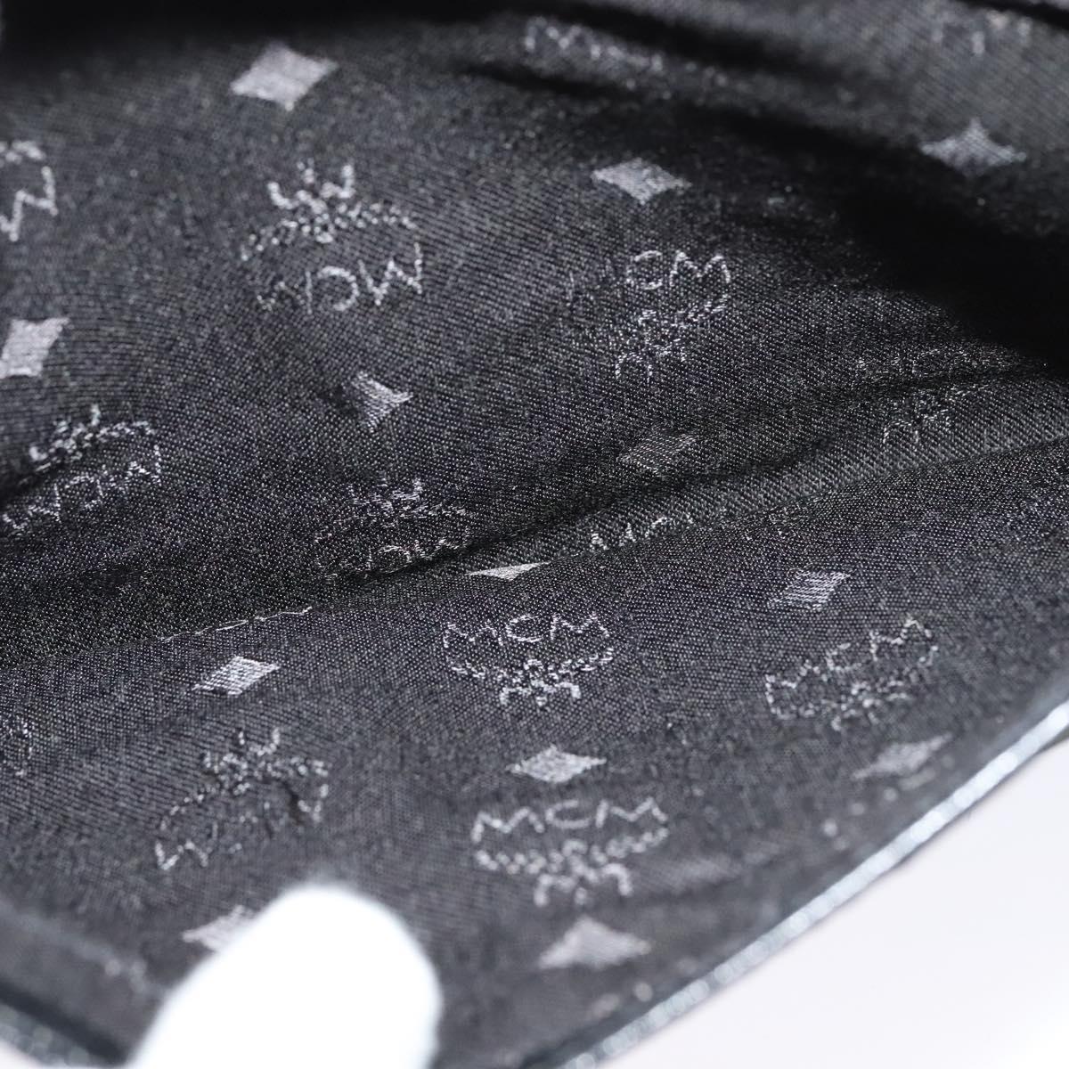 MCM Vicetos Logogram Clutch Bag PVC Black Gold Auth ar13233