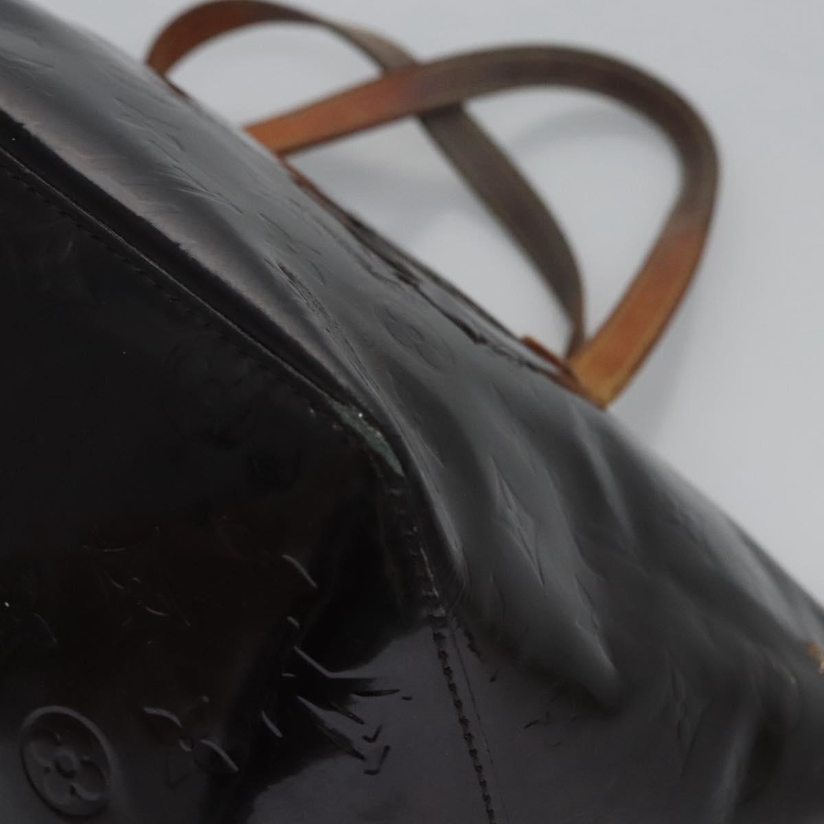 LOUIS VUITTON Monogram Vernis Bellevue PM Hand Bag Amarante M93585 Auth ar13243