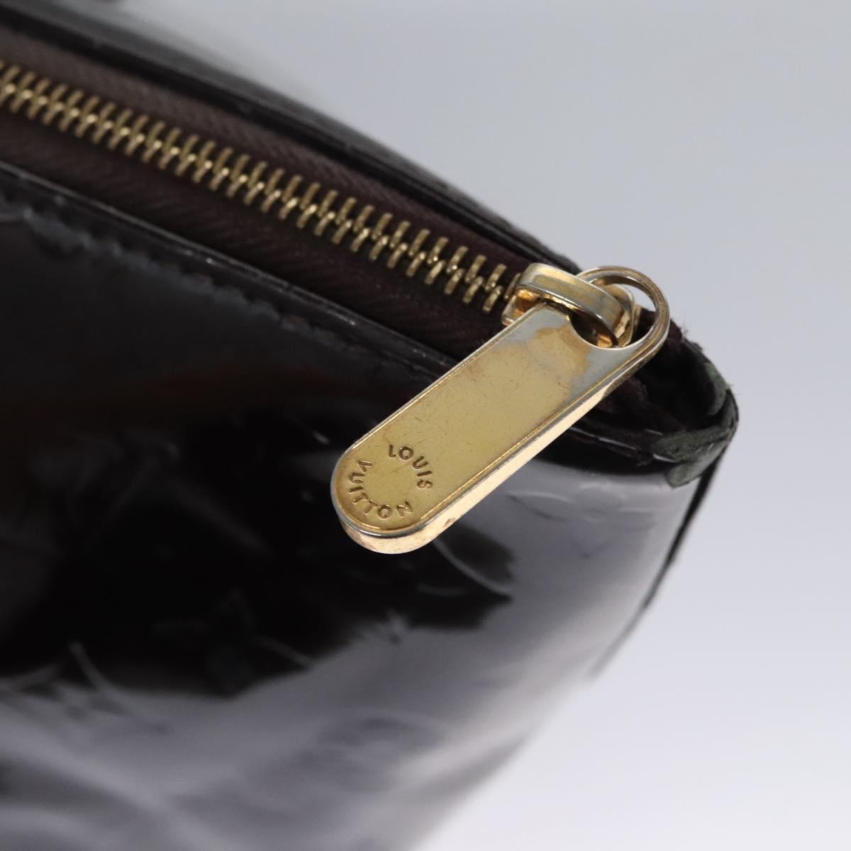 LOUIS VUITTON Monogram Vernis Bellevue PM Hand Bag Amarante M93585 Auth ar13243