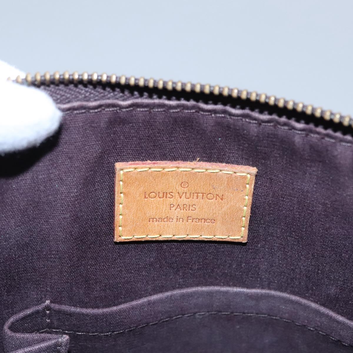 LOUIS VUITTON Monogram Vernis Bellevue PM Hand Bag Amarante M93585 Auth ar13243