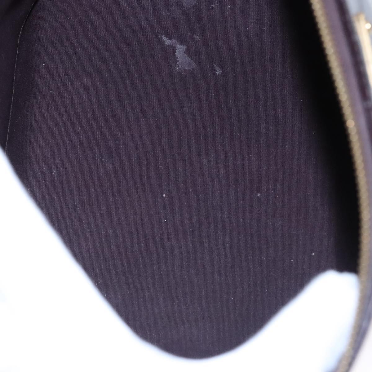 LOUIS VUITTON Monogram Vernis Bellevue PM Hand Bag Amarante M93585 Auth ar13243