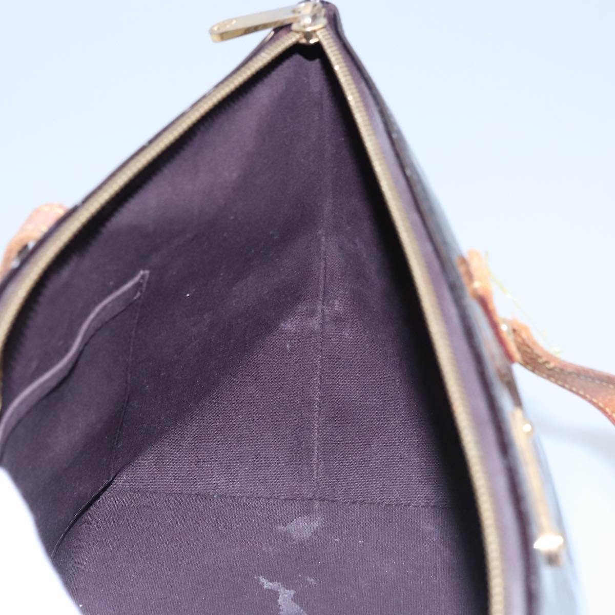 LOUIS VUITTON Monogram Vernis Bellevue PM Hand Bag Amarante M93585 Auth ar13243