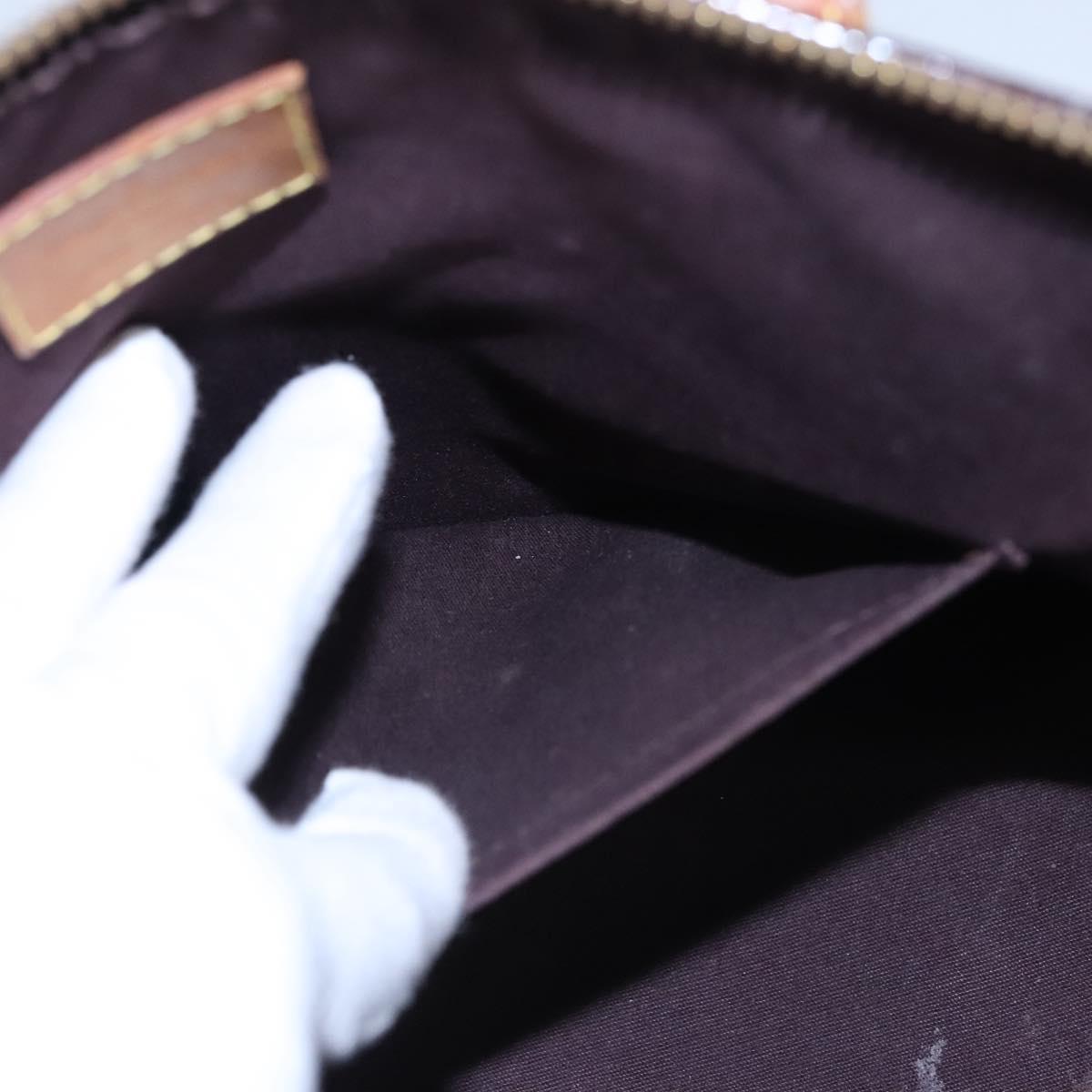 LOUIS VUITTON Monogram Vernis Bellevue PM Hand Bag Amarante M93585 Auth ar13243