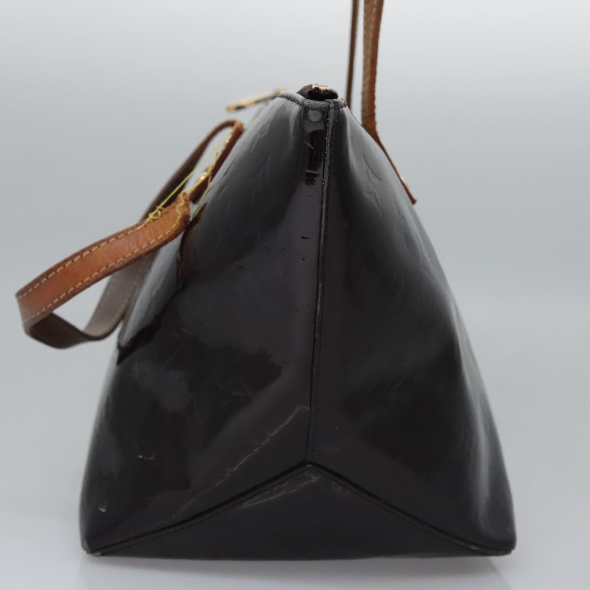LOUIS VUITTON Monogram Vernis Bellevue PM Hand Bag Amarante M93585 Auth ar13243