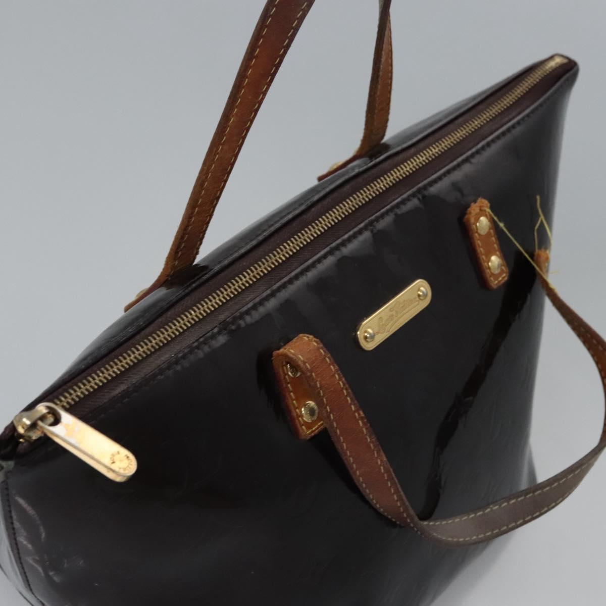 LOUIS VUITTON Monogram Vernis Bellevue PM Hand Bag Amarante M93585 Auth ar13243