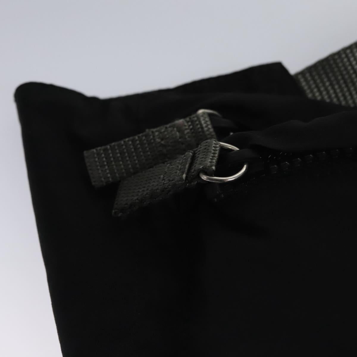 PRADA Sports Waist Bag Nylon Black Gray Silver Auth ar13262