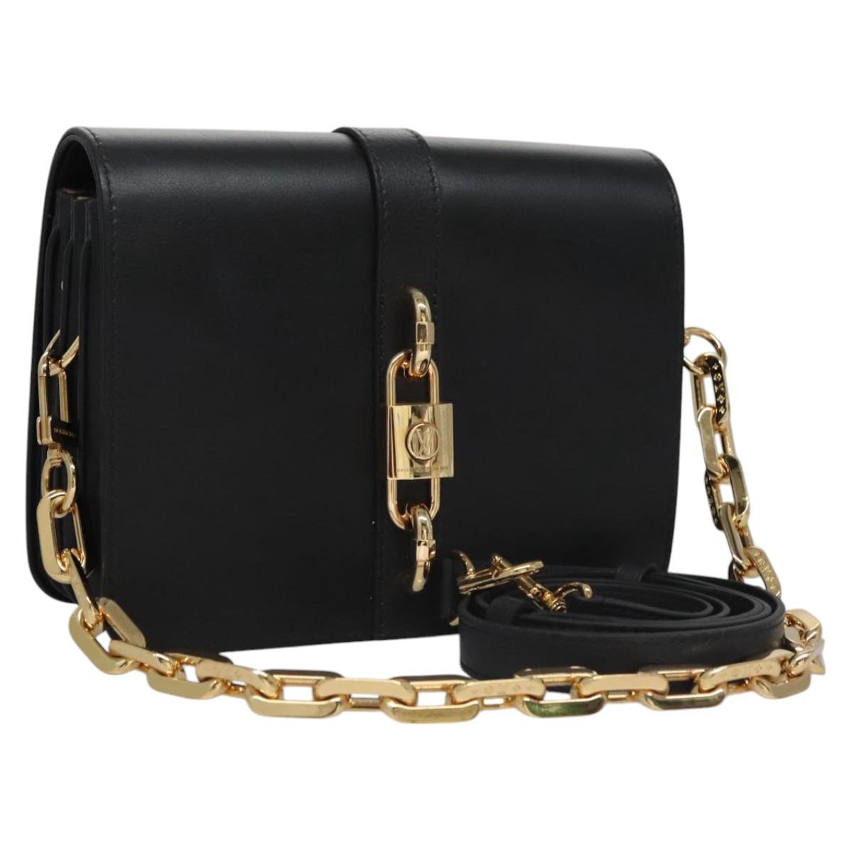 LOUIS VUITTON Rendezvous Shoulder Bag Leather Black M57743 LV Auth ar13279SAM