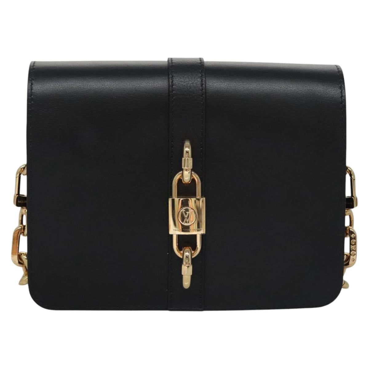 LOUIS VUITTON Rendezvous Shoulder Bag Leather Black M57743 LV Auth ar13279SAM