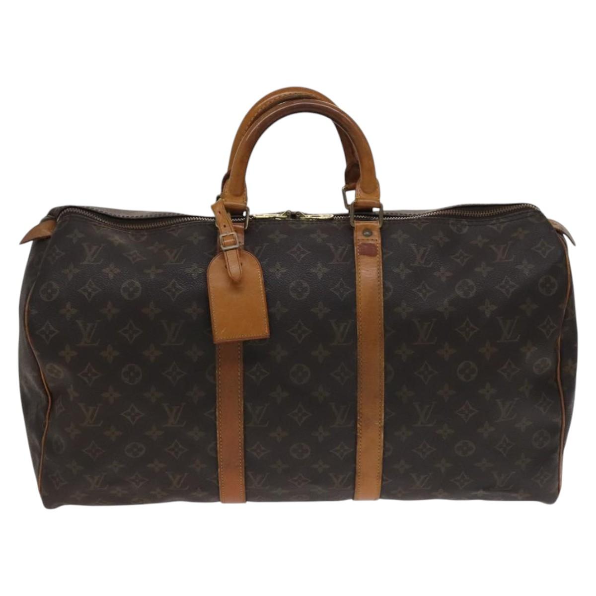 LOUIS VUITTON Monogram Keepall 50 Boston Bag M41426 LV Auth ar13304