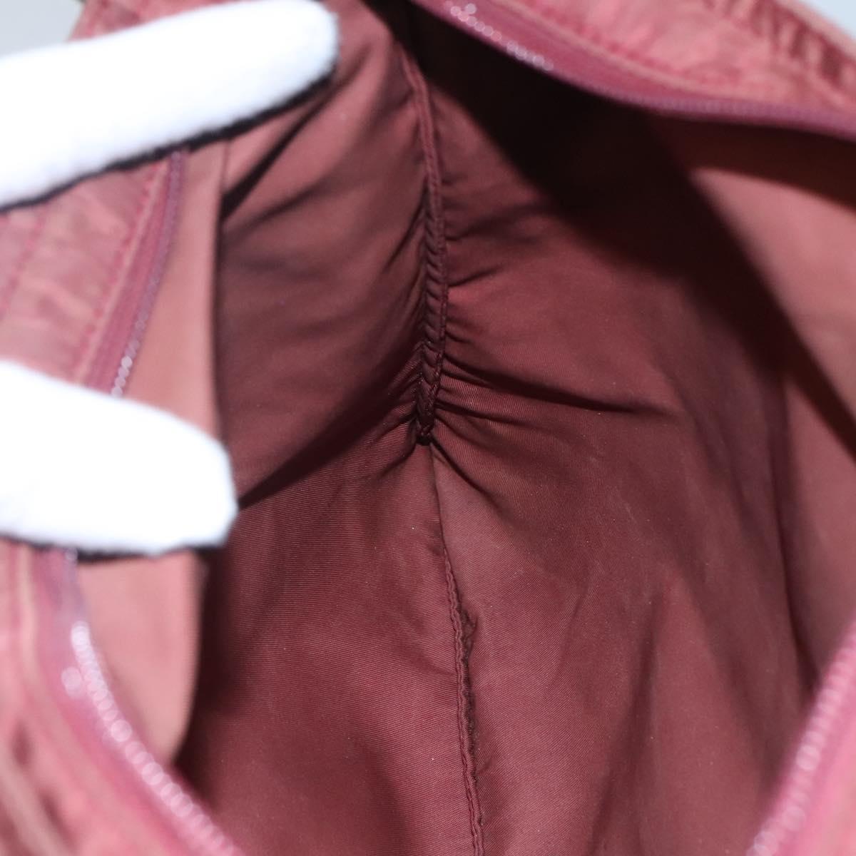 PRADA Shoulder Bag Nylon Wine Red Auth ar13308