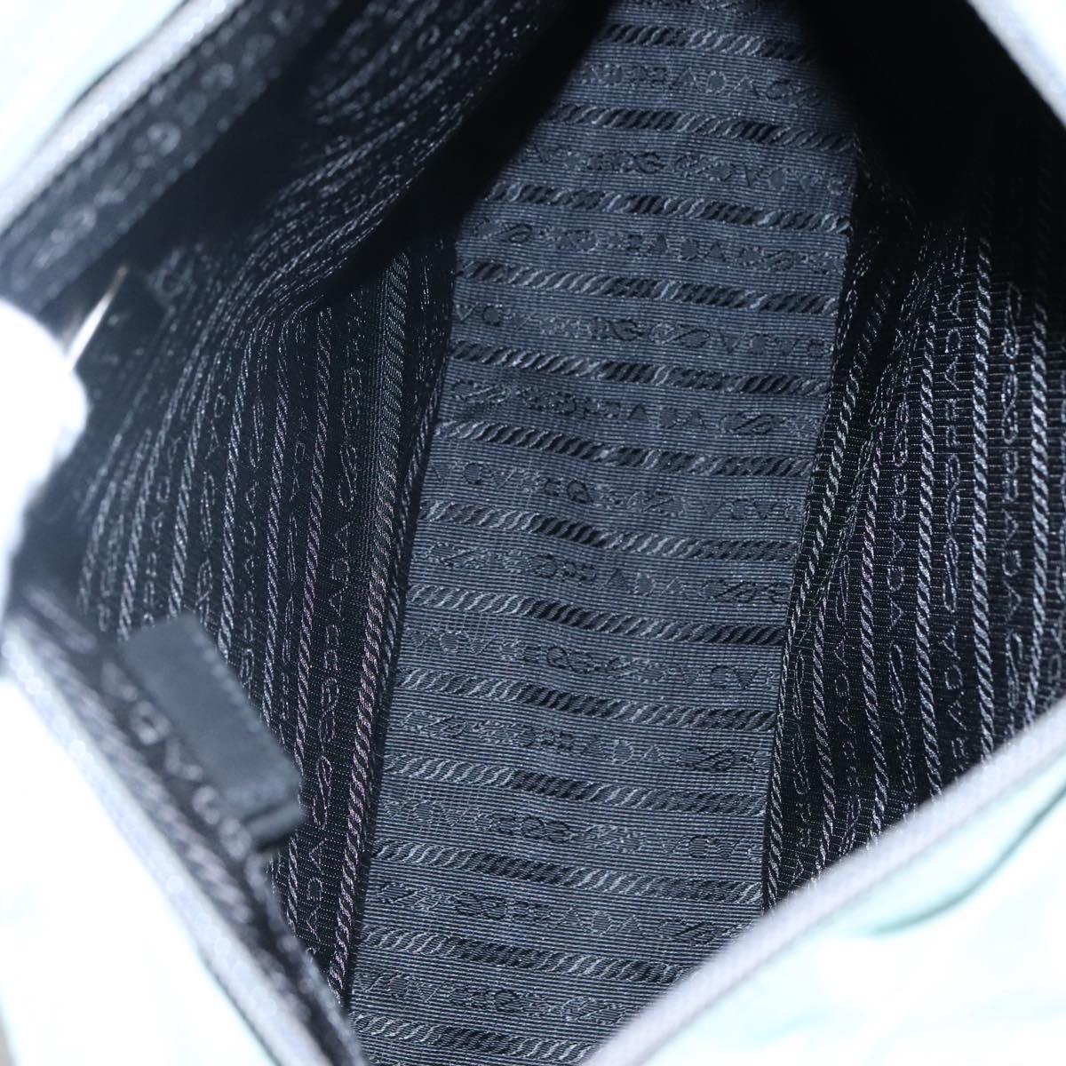 PRADA Tote Bag Nylon Gray Silver Auth ar13324