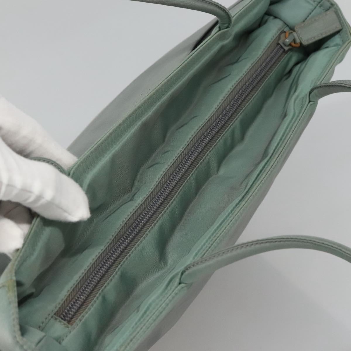 PRADA Tote Bag Nylon Gray Silver Auth ar13324