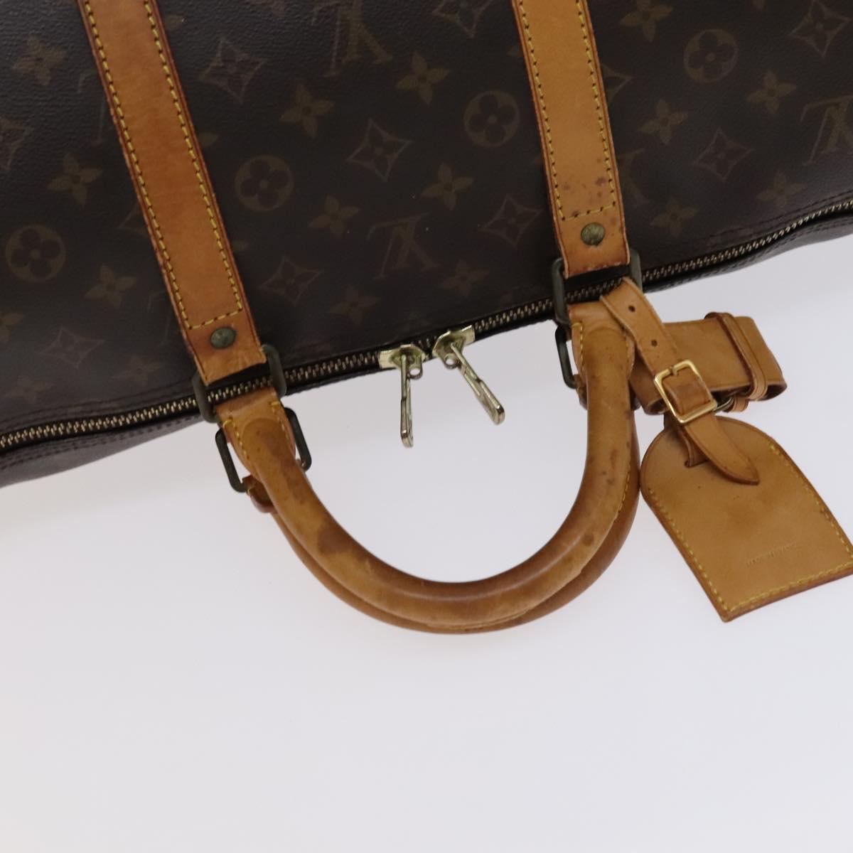 LOUIS VUITTON Monogram Keepall 55 Boston Bag M41424 LV Auth ar13328