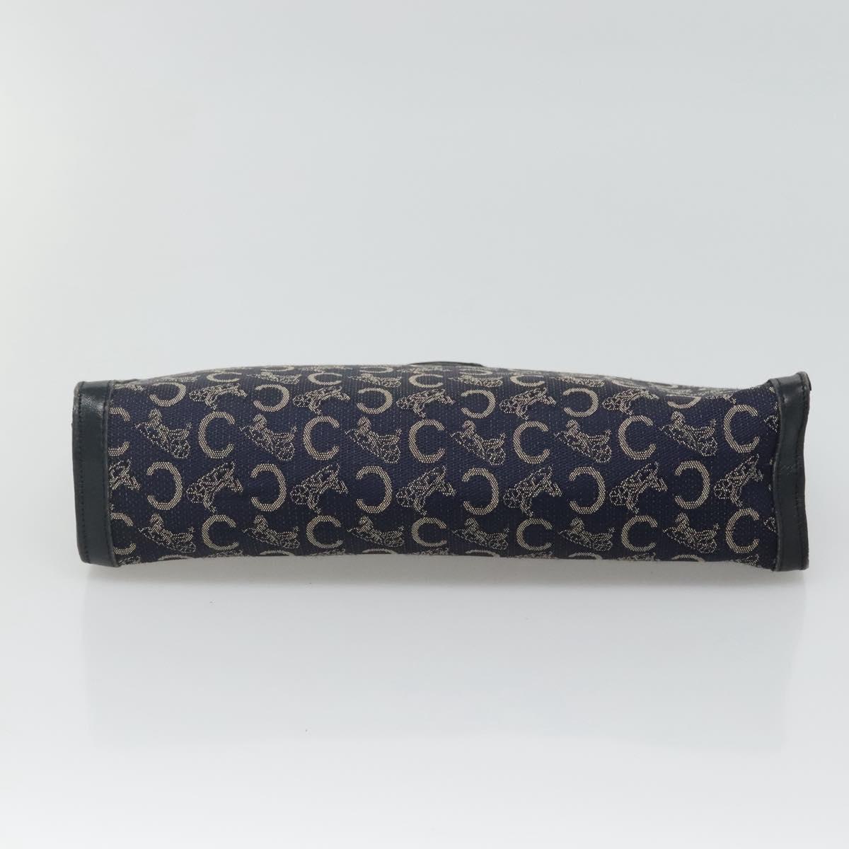 CELINE C Sulky Clutch Bag Canvas Navy Auth ar13331