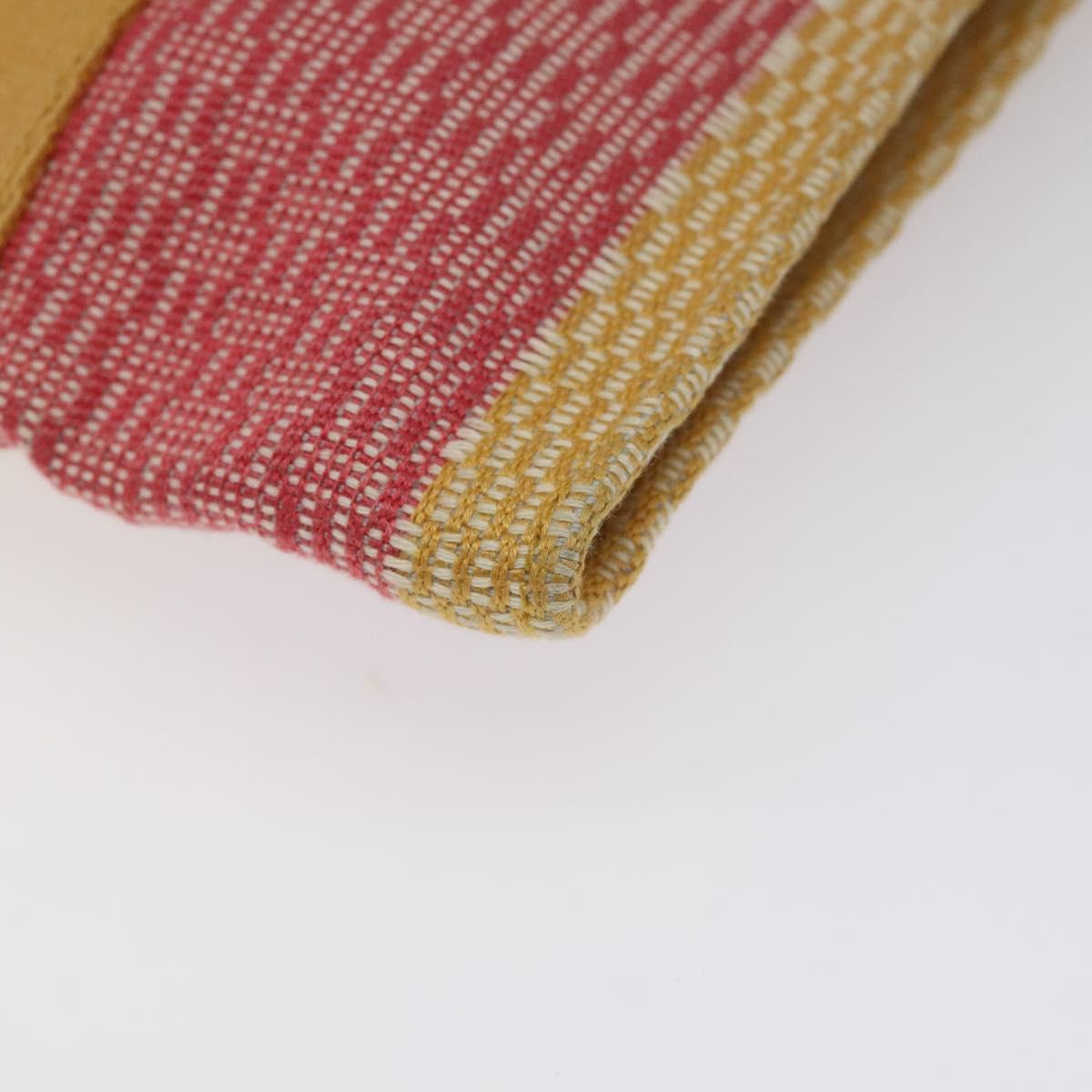 HERMES NY Madison store only Pochette Bag Canvas Multicolor Auth ar13335