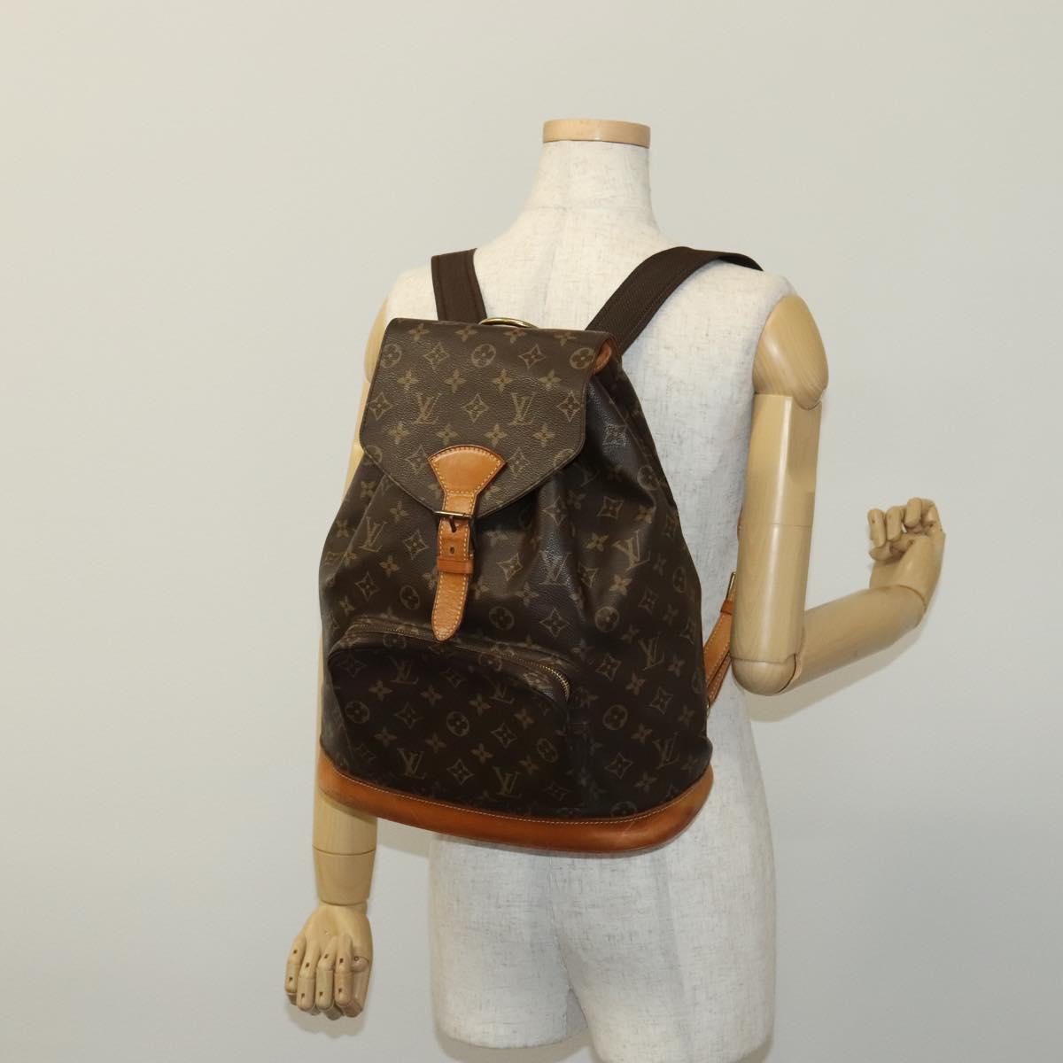 LOUIS VUITTON Monogram Montsouris GM Backpack M51135 LV Auth ar13339