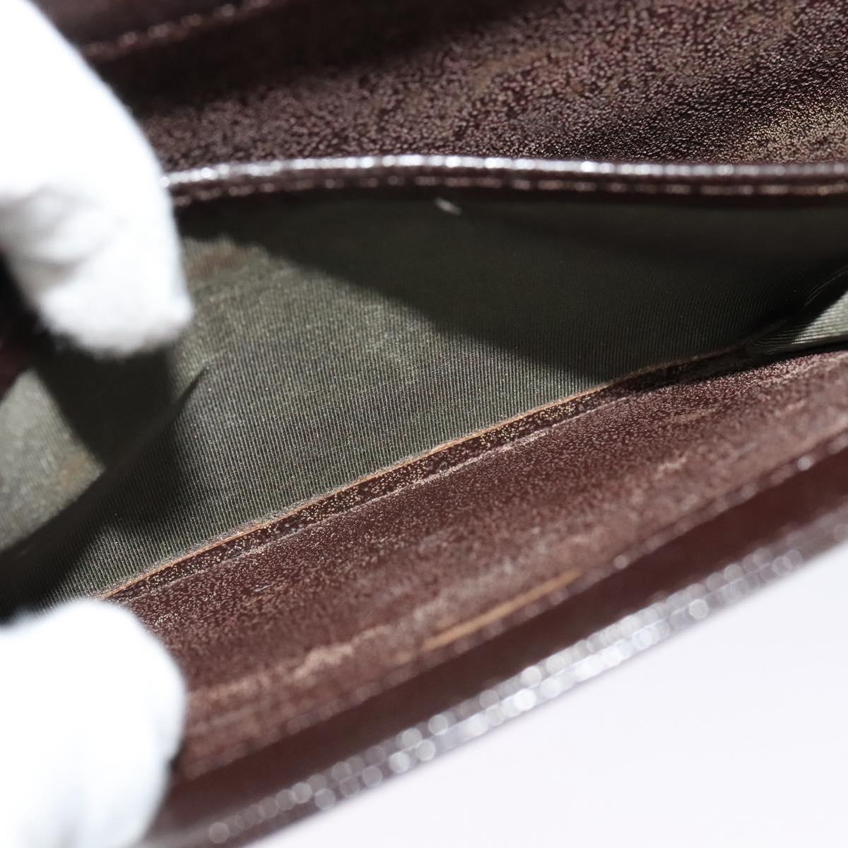 SAINT LAURENT Shoulder Bag Leather Brown Gold Auth ar13385