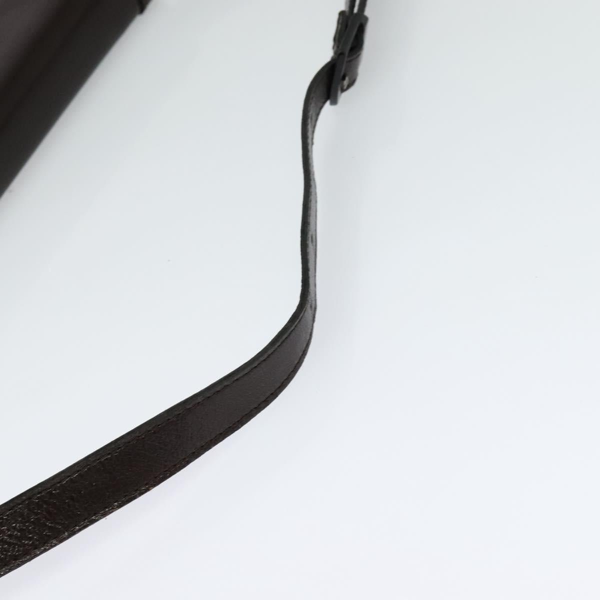 SAINT LAURENT Shoulder Bag Leather Brown Gold Auth ar13385