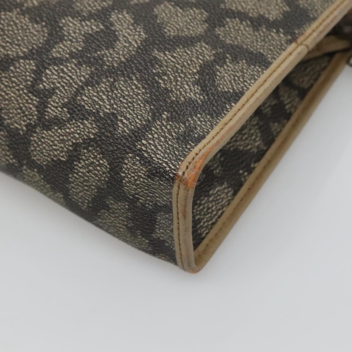 SAINT LAURENT Clutch Bag PVC Beige Auth ar13391