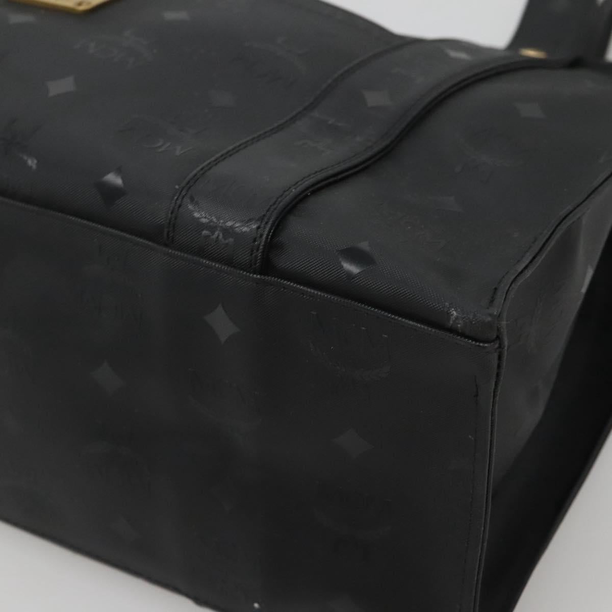 MCM Vicetos Logogram Shoulder Bag PVC Black Auth ar13398