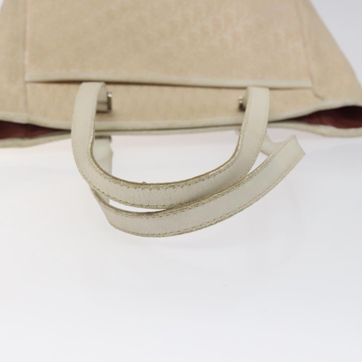Christian Dior Trotter Canvas Tote Bag Pink Silver Auth ar13412