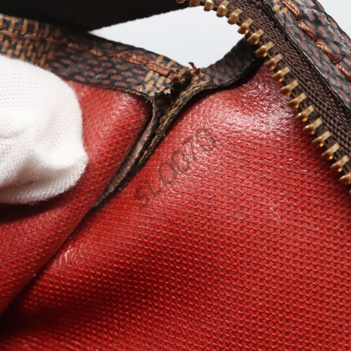 LOUIS VUITTON Damier Ebene Poche Toilette 26 Pouch N47543 LV Auth ar13444