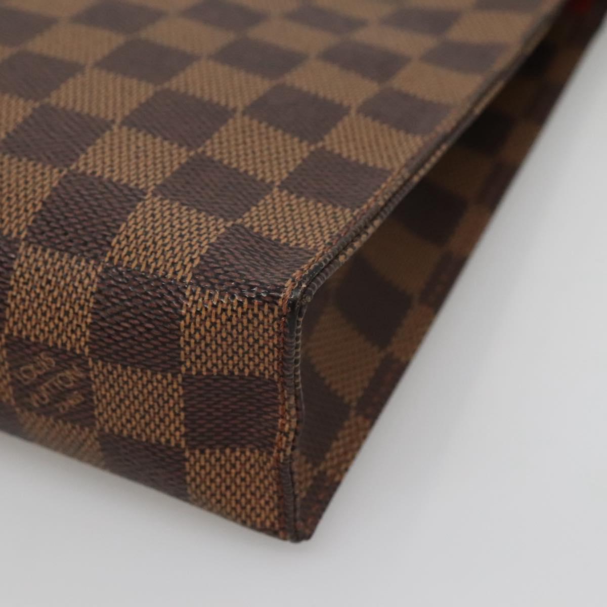LOUIS VUITTON Damier Ebene Poche Toilette 26 Pouch N47543 LV Auth ar13444