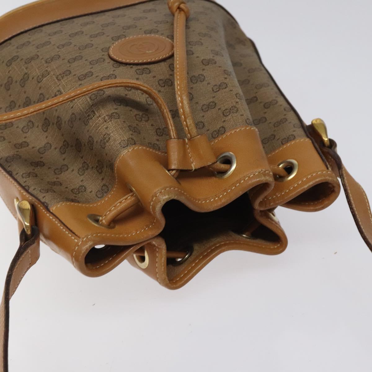 GUCCI Micro GG Supreme Shoulder Bag PVC Beige Gold 007 86 0044 Auth ar13456