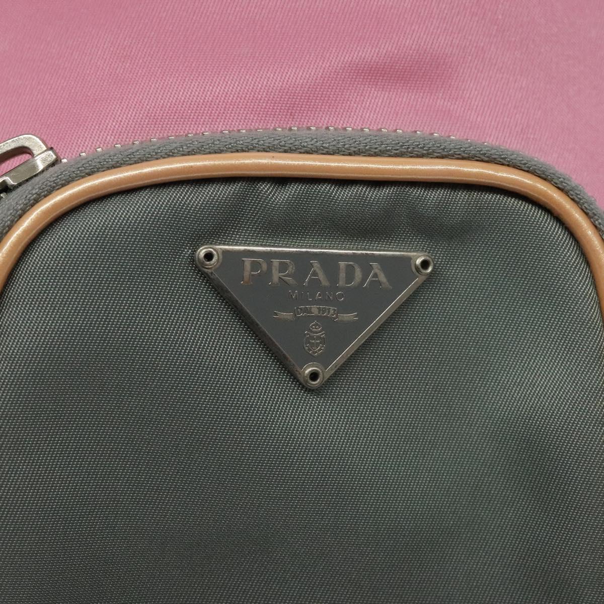PRADA Hand Bag Nylon Pink Silver Auth ar13470