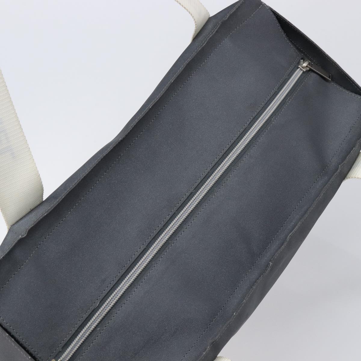 CHANEL Sports Tote Bag Nylon Gray White CC Auth ar13479