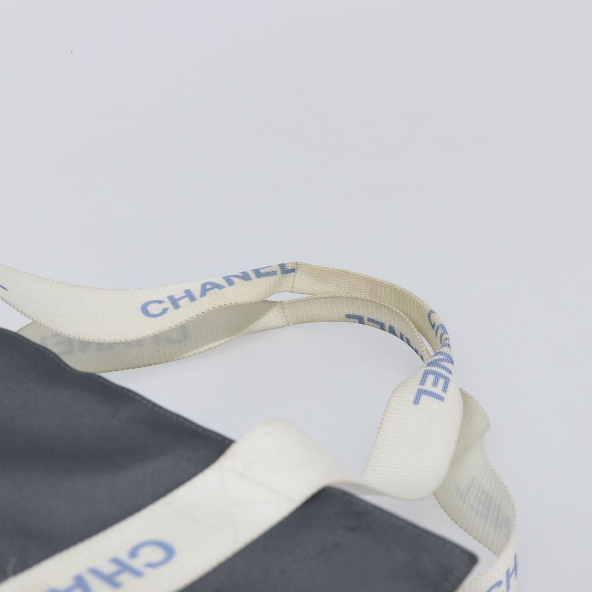 CHANEL Sports Tote Bag Nylon Gray White CC Auth ar13479