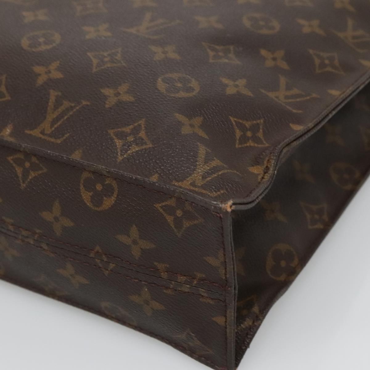 LOUIS VUITTON Monogram Sac Plat Hand Bag M51140 LV Auth ar13485