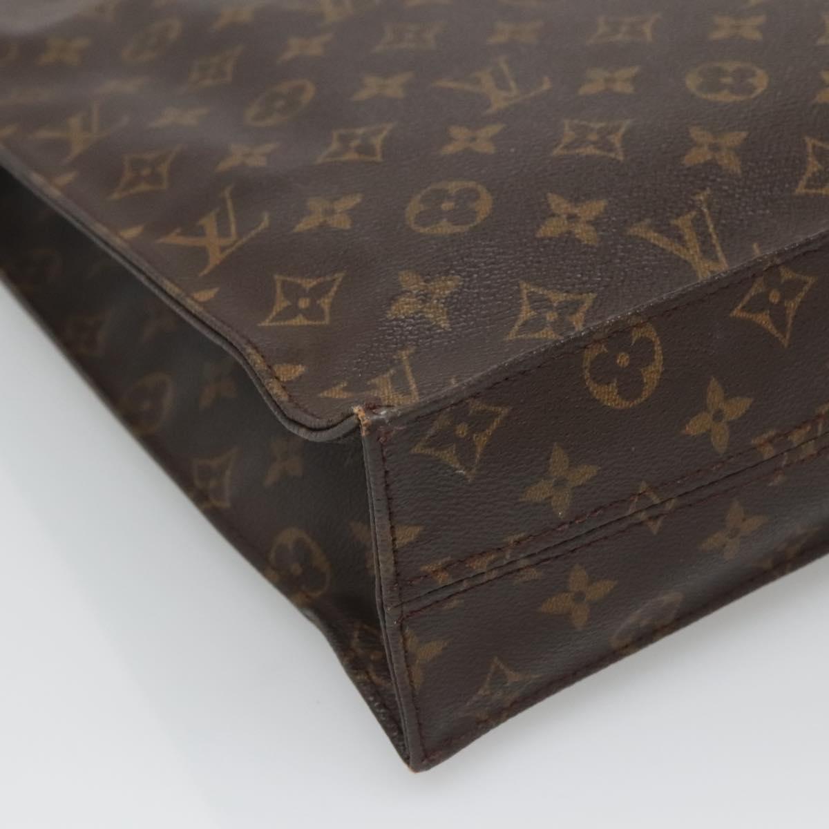 LOUIS VUITTON Monogram Sac Plat Hand Bag M51140 LV Auth ar13485