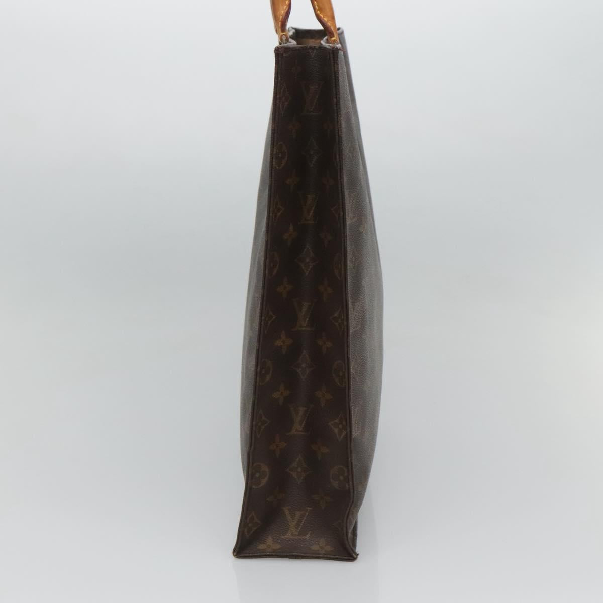 LOUIS VUITTON Monogram Sac Plat Hand Bag M51140 LV Auth ar13485