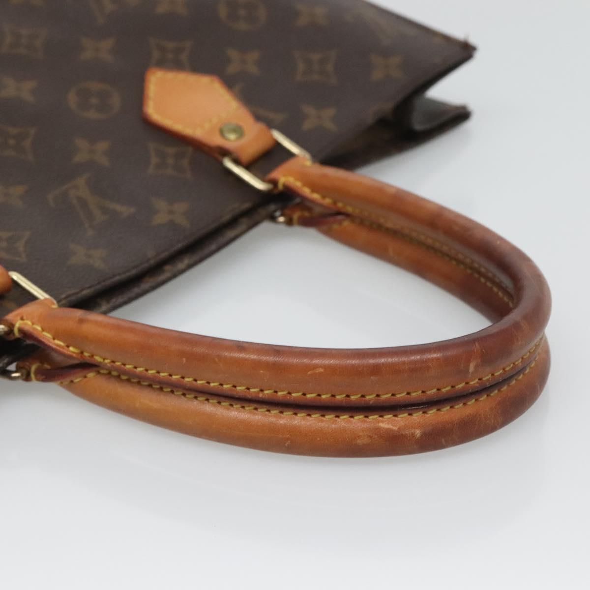LOUIS VUITTON Monogram Sac Plat Hand Bag M51140 LV Auth ar13485