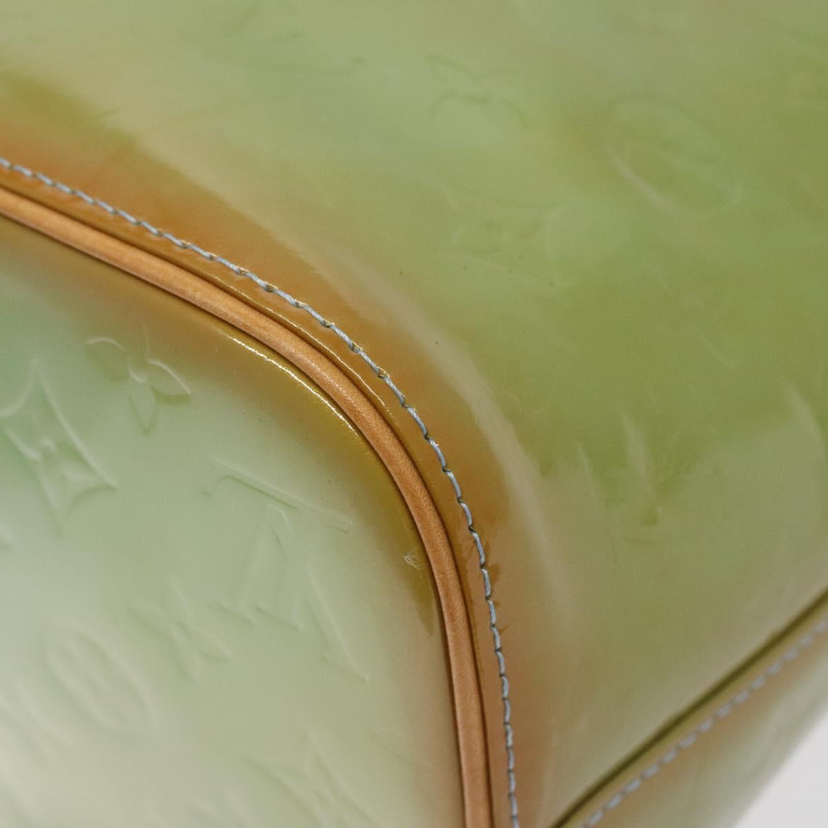 LOUIS VUITTON Monogram Vernis Houston Hand Bag Baby Blue M91005 LV Auth ar13496