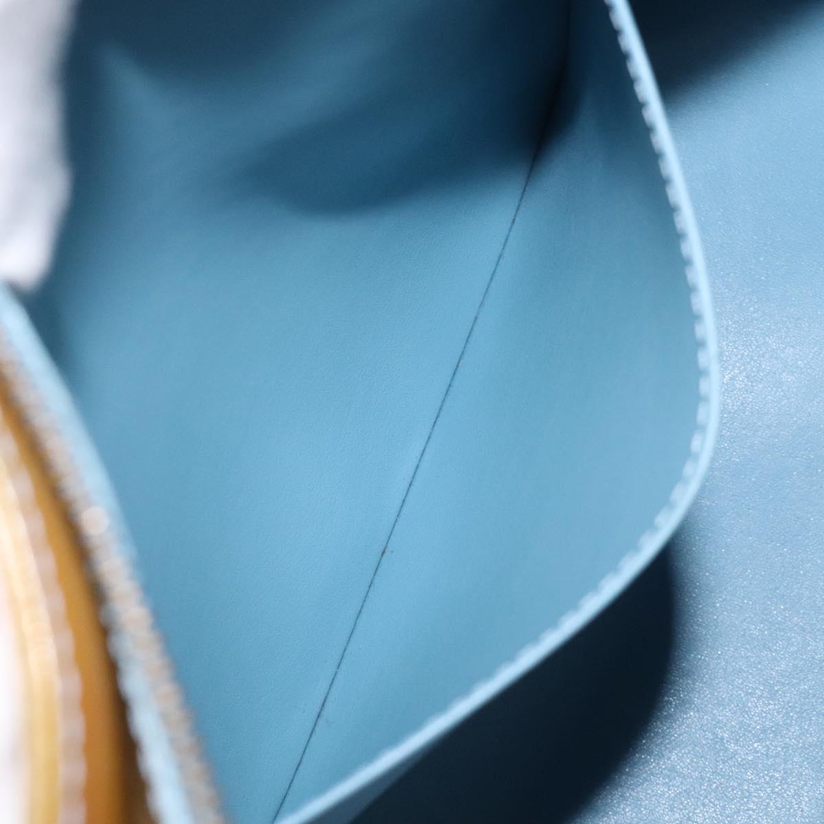 LOUIS VUITTON Monogram Vernis Houston Hand Bag Baby Blue M91005 LV Auth ar13496