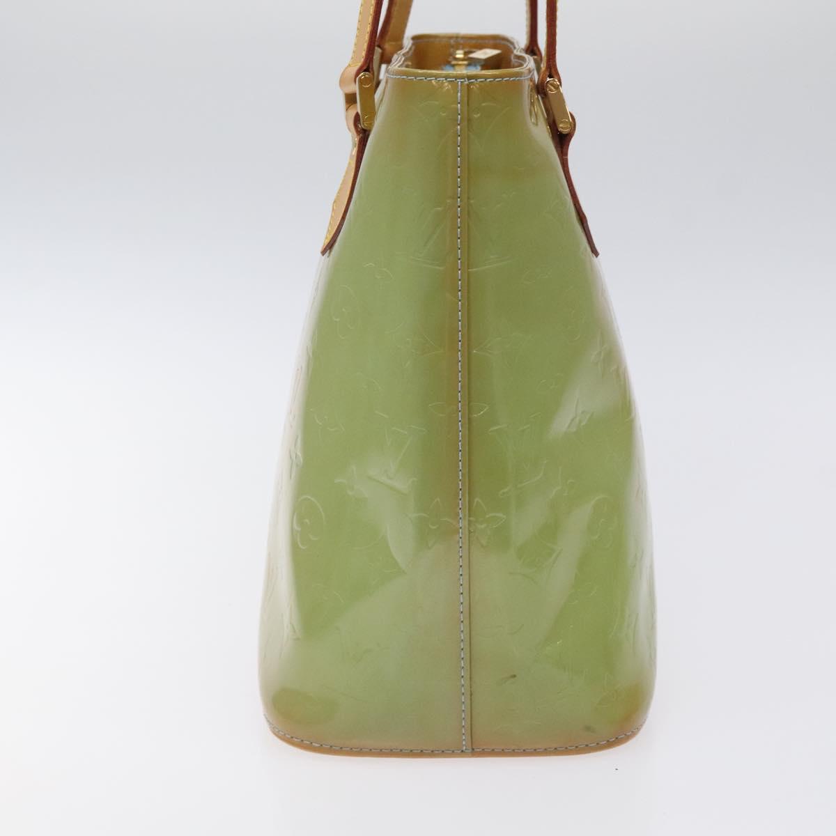 LOUIS VUITTON Monogram Vernis Houston Hand Bag Baby Blue M91005 LV Auth ar13496