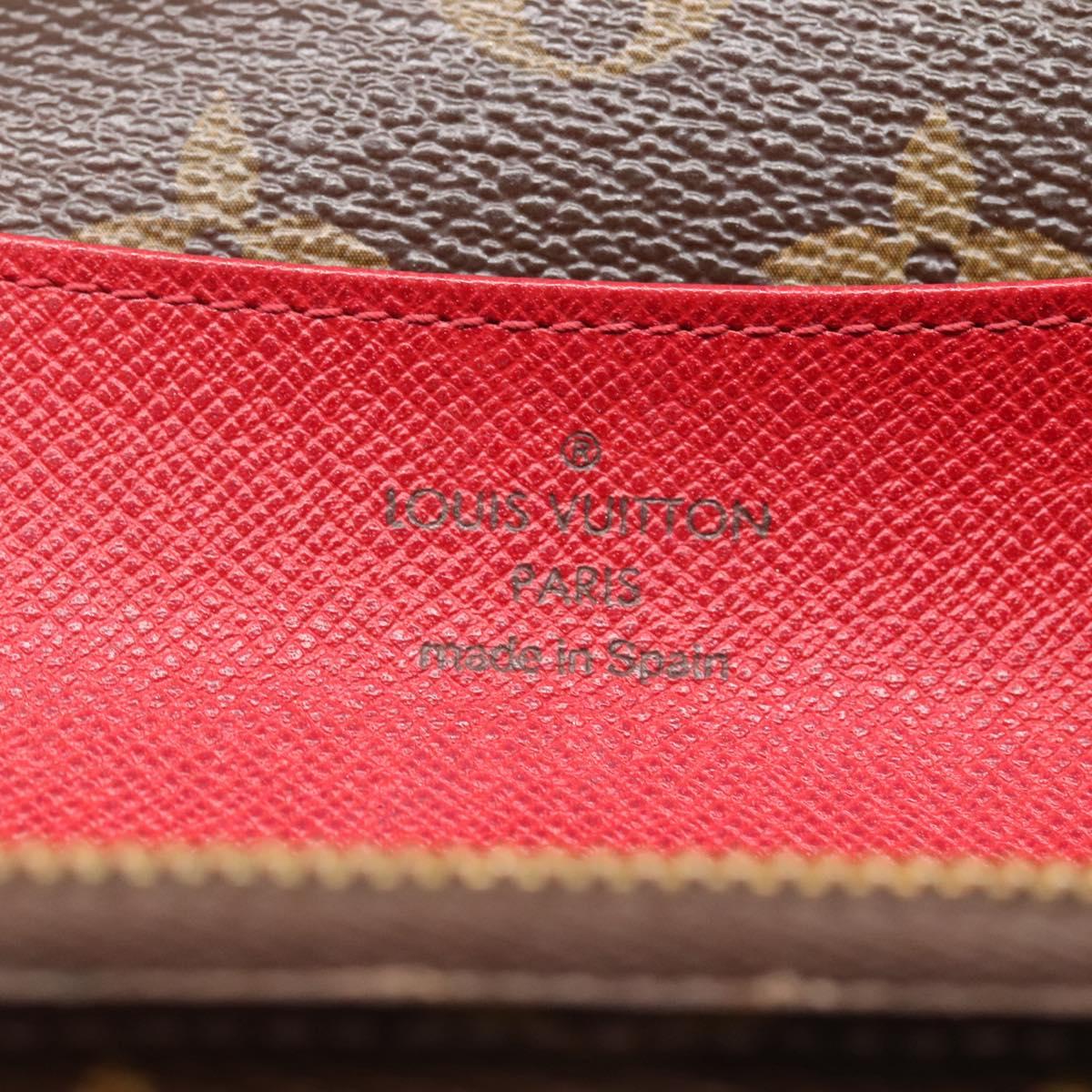 LOUIS VUITTON Monogram Portefeuille Emilie Long Wallet Red M60697 Auth ar13497