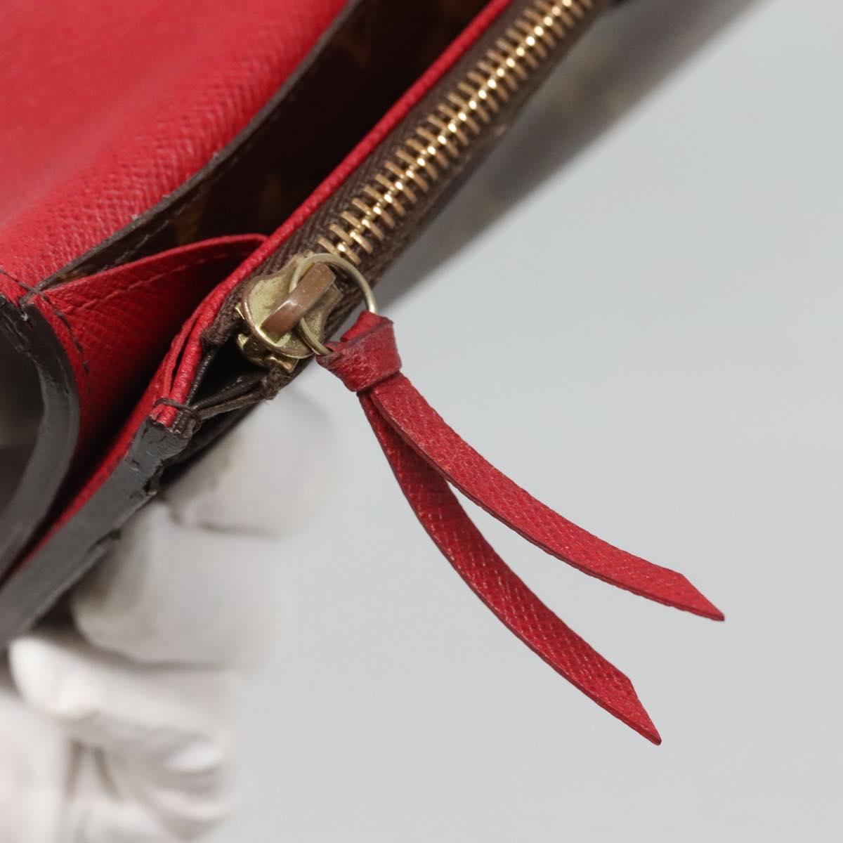 LOUIS VUITTON Monogram Portefeuille Emilie Long Wallet Red M60697 Auth ar13497