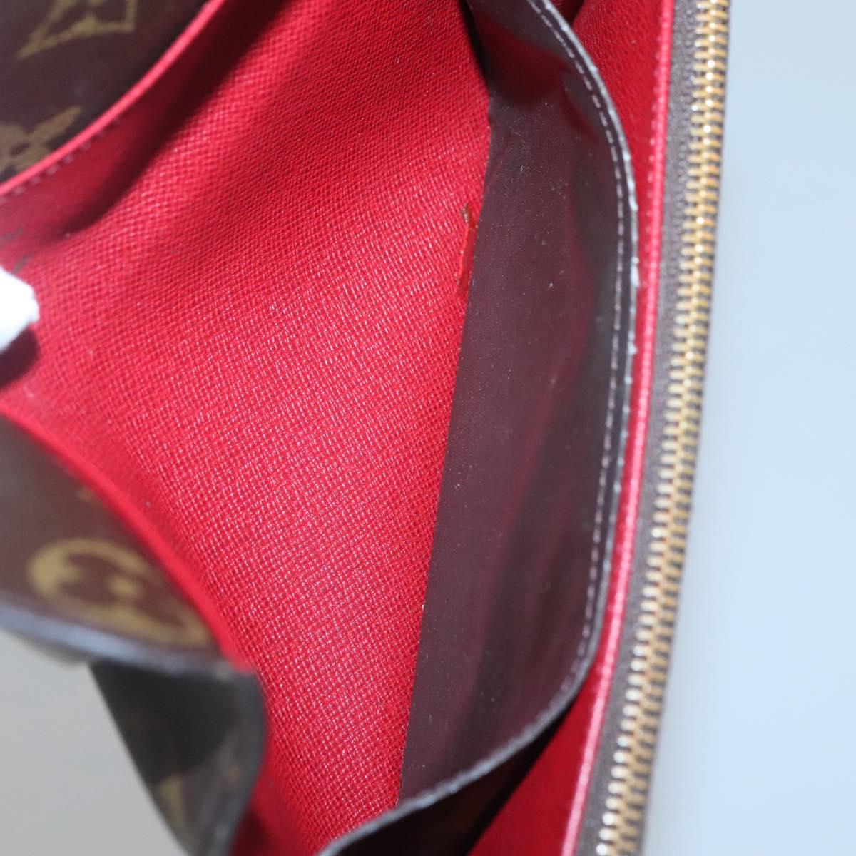 LOUIS VUITTON Monogram Portefeuille Emilie Long Wallet Red M60697 Auth ar13497