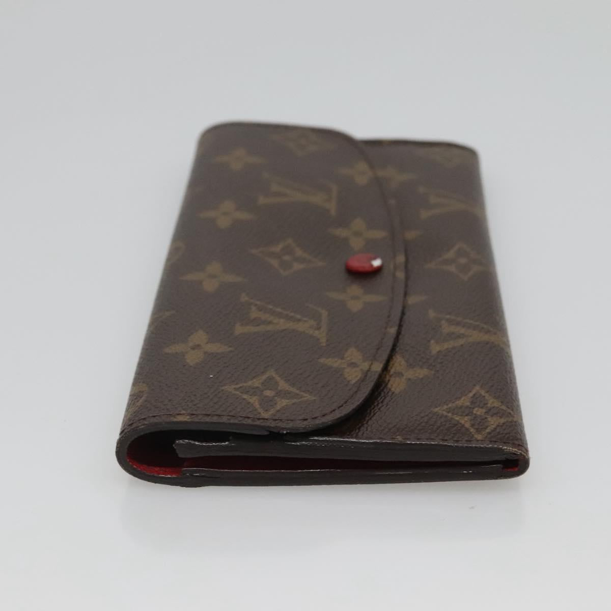 LOUIS VUITTON Monogram Portefeuille Emilie Long Wallet Red M60697 Auth ar13497