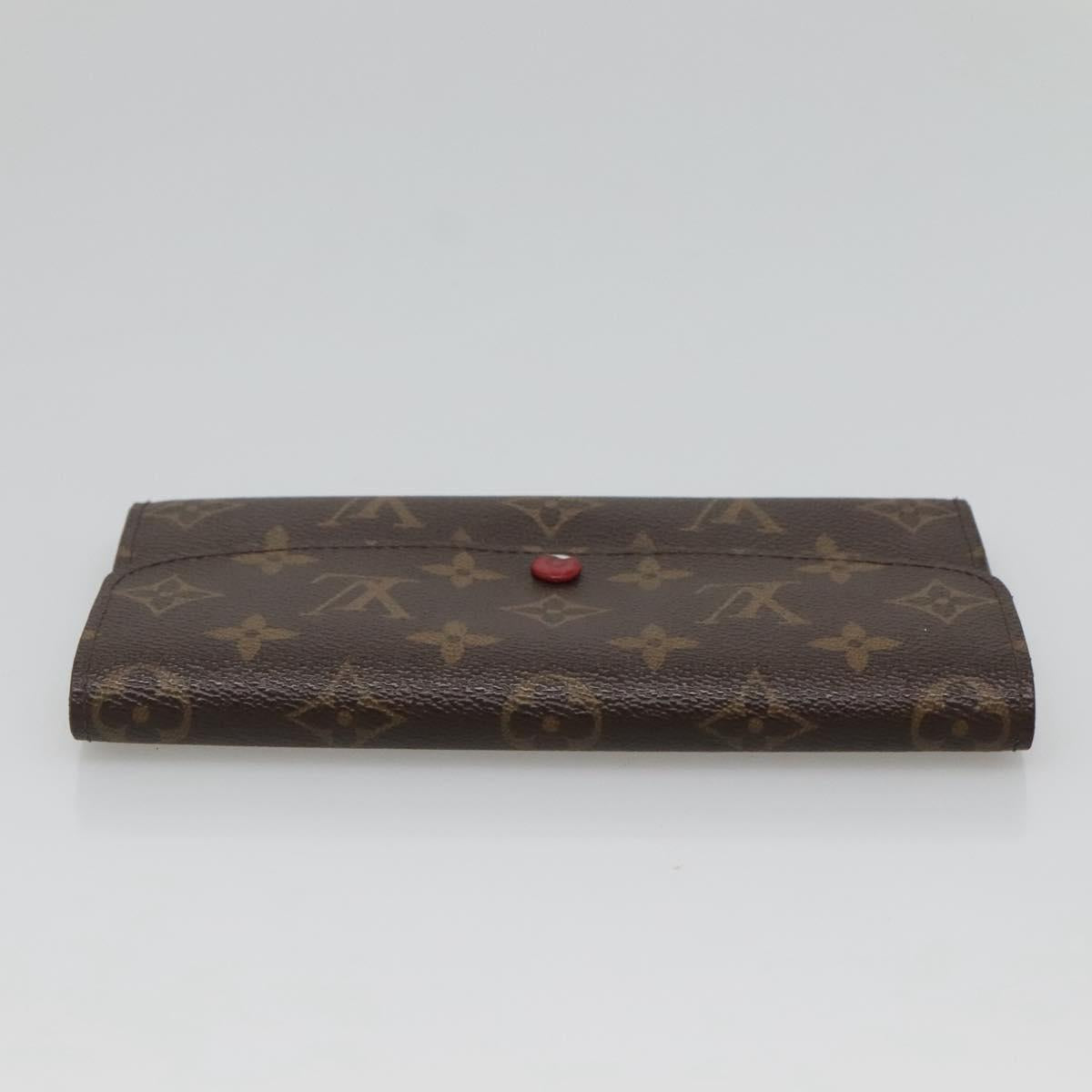 LOUIS VUITTON Monogram Portefeuille Emilie Long Wallet Red M60697 Auth ar13497