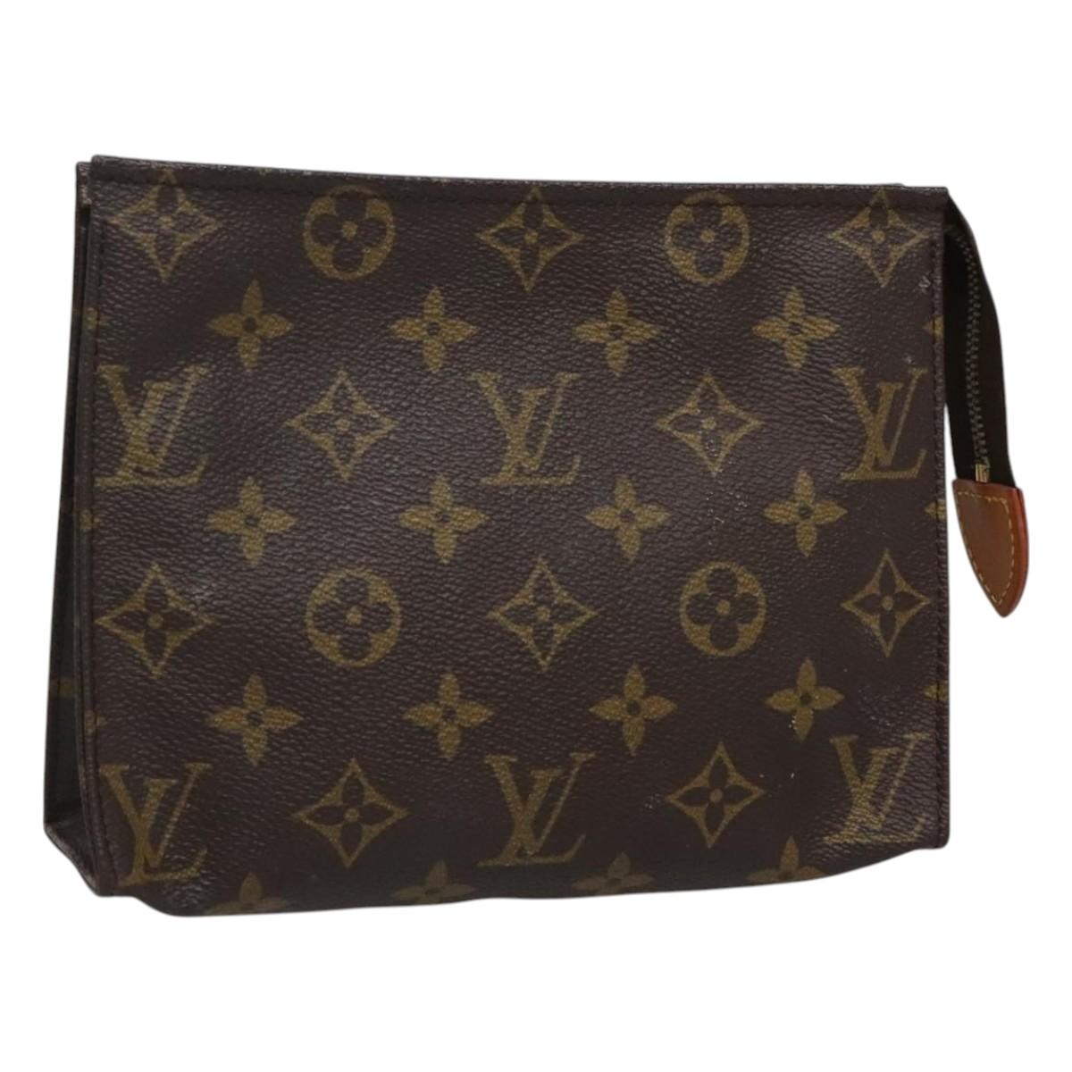 LOUIS VUITTON Monogram Poche Toilette 19 Pouch M47544 LV Auth ar13499