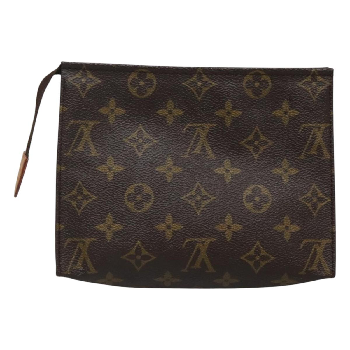 LOUIS VUITTON Monogram Poche Toilette 19 Pouch M47544 LV Auth ar13499