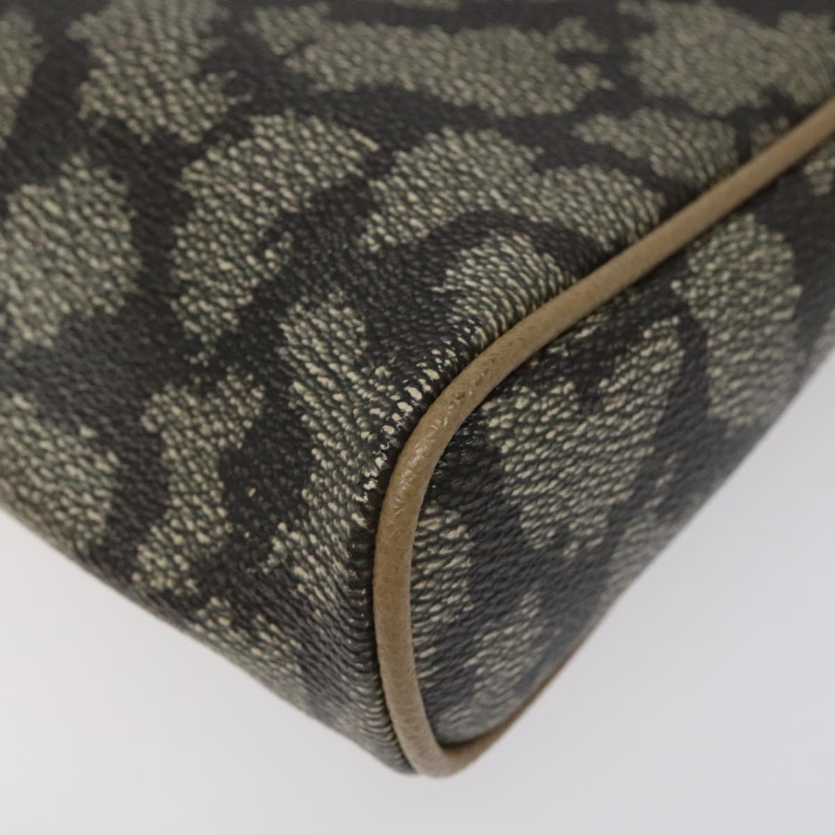 SAINT LAURENT Clutch Bag PVC Brown Gold Auth ar13514