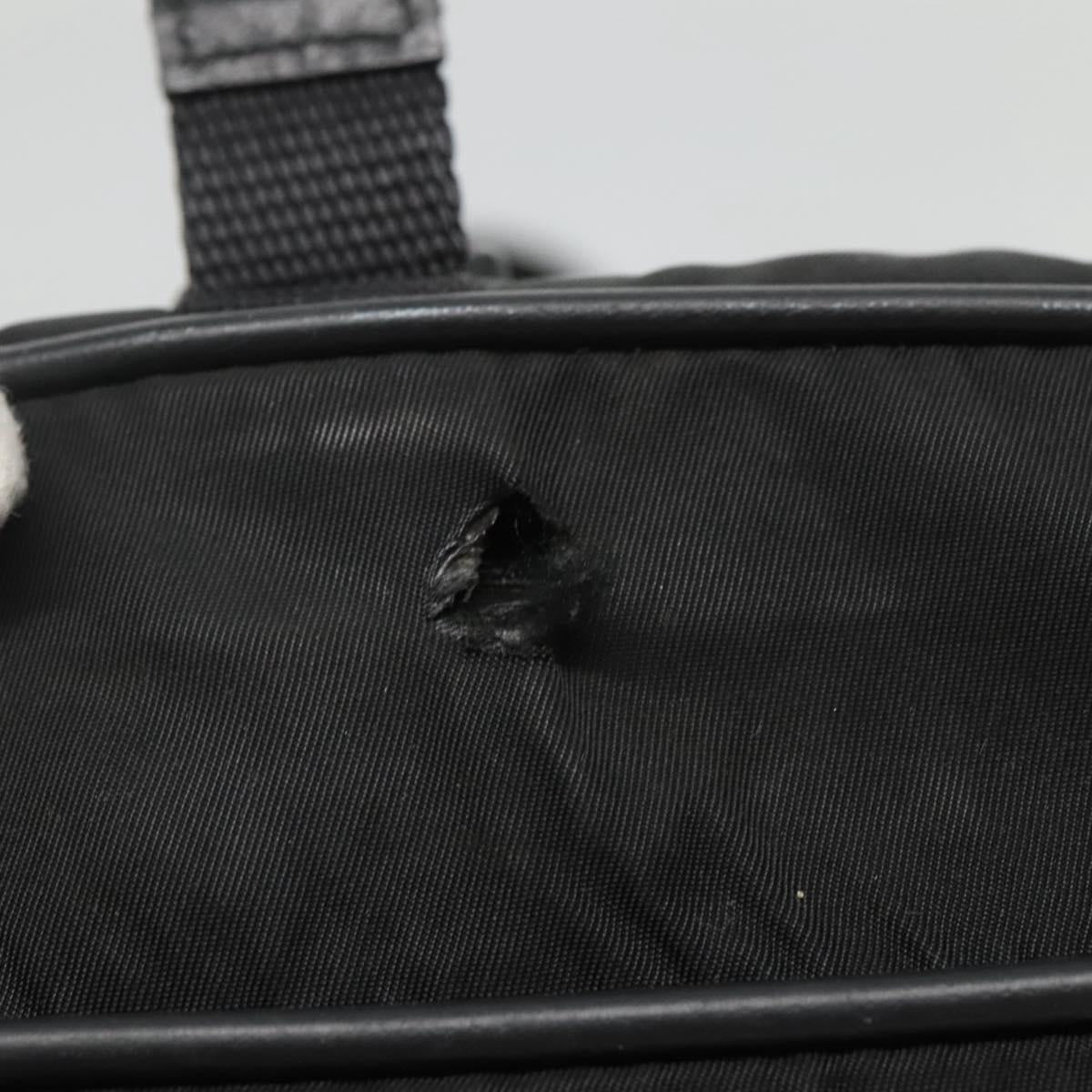 PRADA Shoulder Bag Nylon Black Silver Auth ar13535