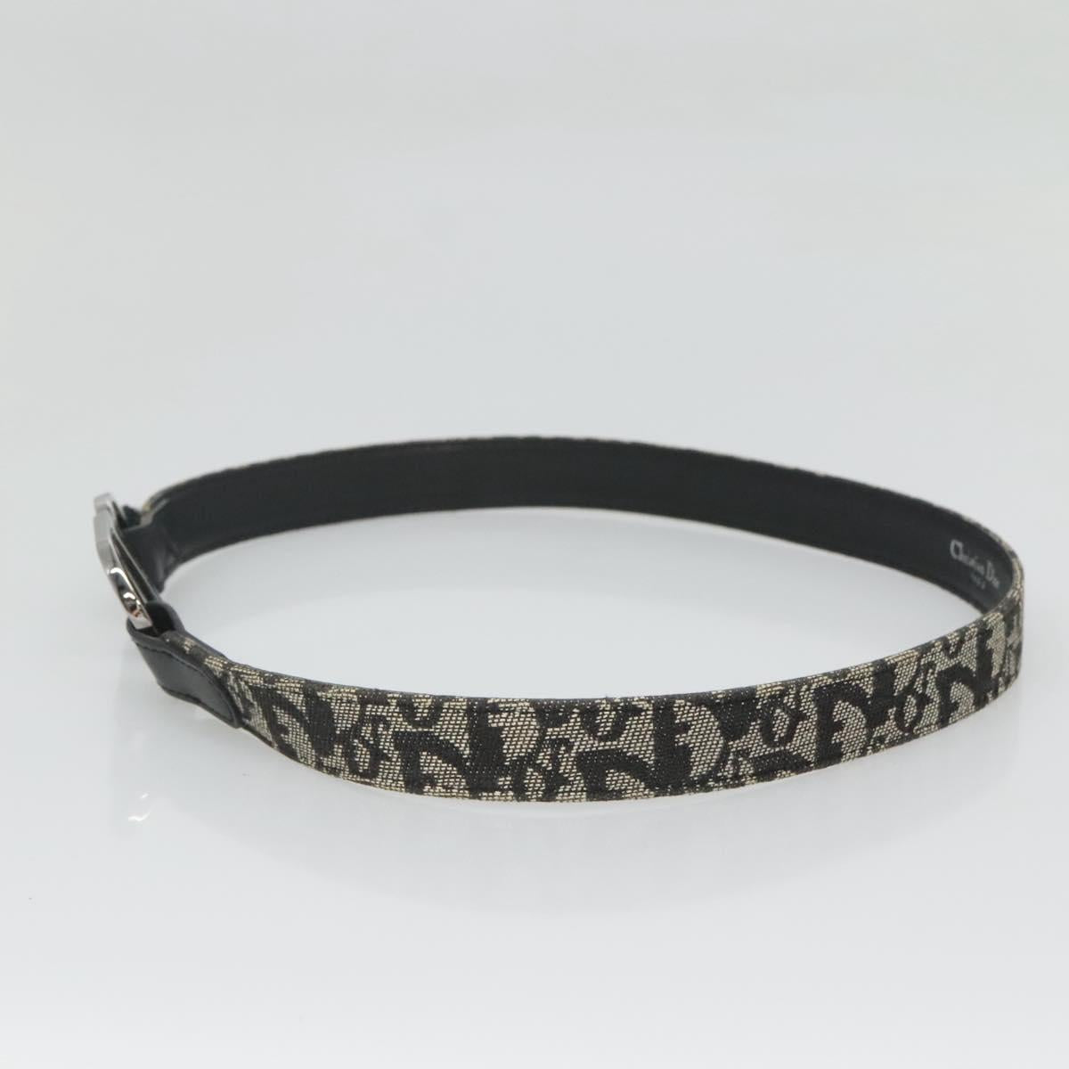 Christian Dior Trotter Canvas Belt 28"" Navy Auth ar13581